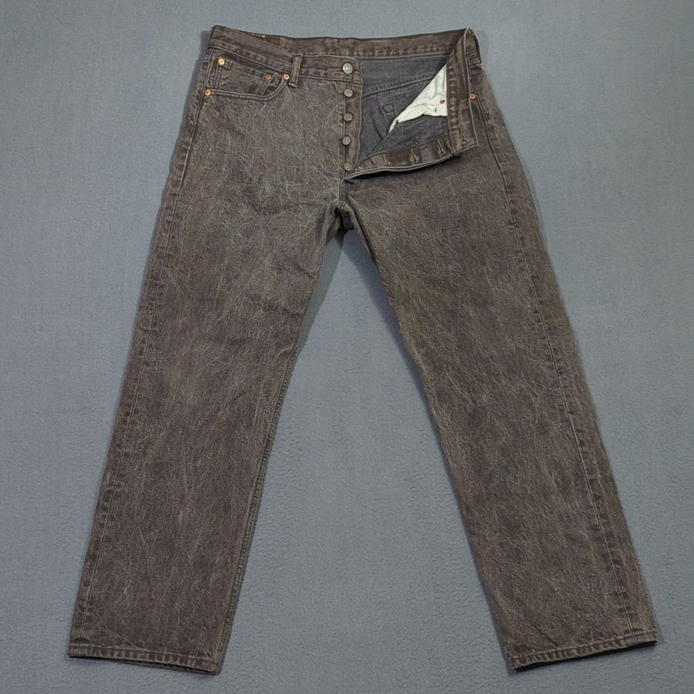 Levi's Jeans Men's 36x32 Fits 33x28 Charcoal Gray 501XX Button Fly Straight Leg